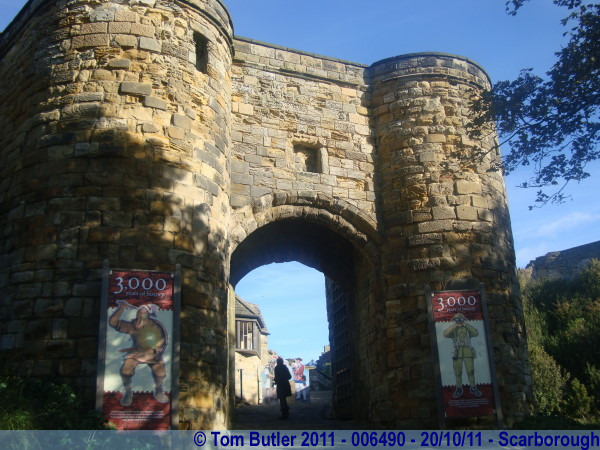 Photo ID: 006490, The castle entry gate, Scarborough, England