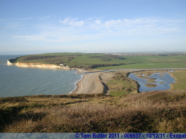 Photo ID: 006607, Looking down from the first of the Seven Sisters, Exceat, England