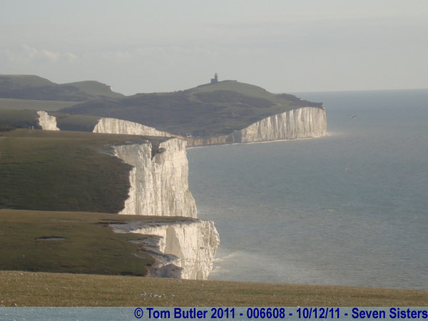 Photo ID: 006608, The length of the Seven Sisters towards Belle Tout in the distance, Exceat, England