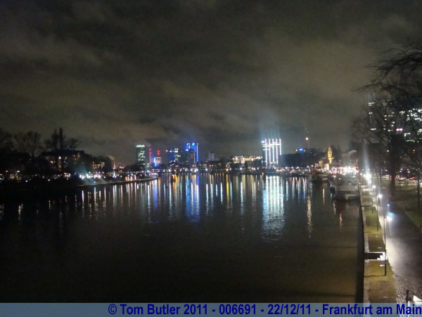 Photo ID: 006691, Looking down the Main at night, Frankfurt am Main, Germany