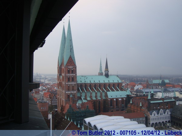 Photo ID: 007105, The Marienkirche from the top of St Peters, Lbeck, Germany