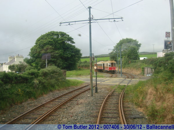 Photo ID: 007406, Another tram heads towards Douglas, Ballacannell, Isle of Man