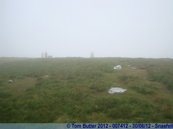 Photo ID: 007412, The summit appears from the mists, Snaefell, Isle of Man