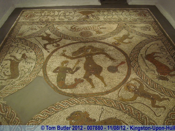 Photo ID: 007880, Roman mosaic in the Hull and East Riding museum, Kingston-Upon-Hull, England