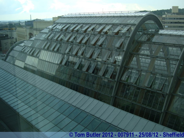 Photo ID: 007911, Looking down on the Winter Gardens, Sheffield, England
