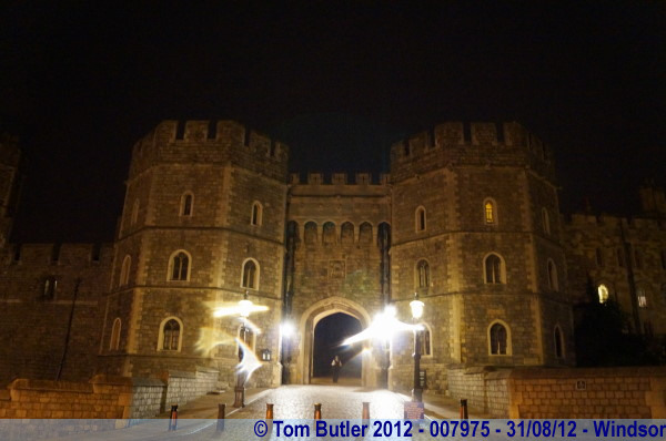 Photo ID: 007975, Henry VIII gate at night, Windsor, England