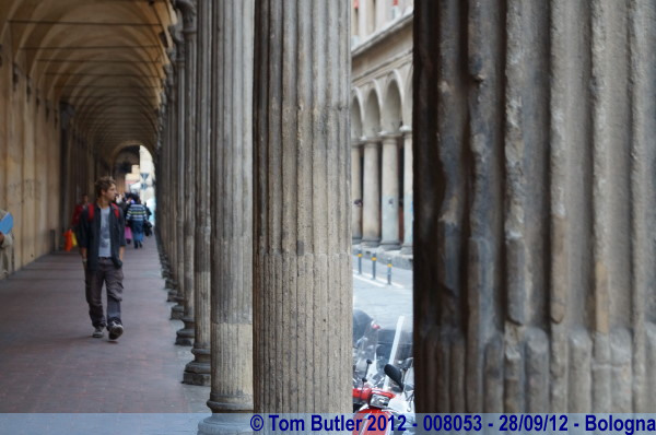 Photo ID: 008053, In the portico of Via Zamboni, Bologna, Italy