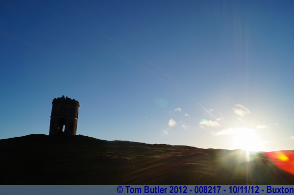 Photo ID: 008217, Solomon's Temple and a fast setting sun, Buxton, England