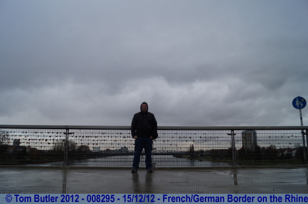 Photo ID: 008295, Straddling the border, French/German Border on the Rhine, France/Germany