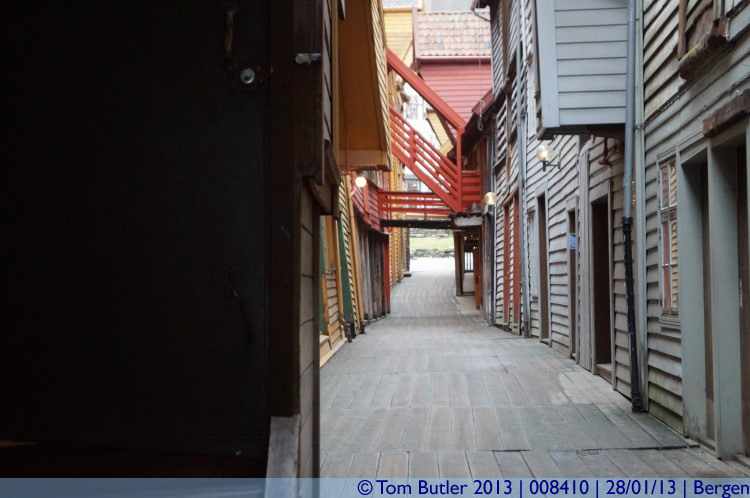 Photo ID: 008410, In the narrow lanes of the Bryggen, Bergen, Norway