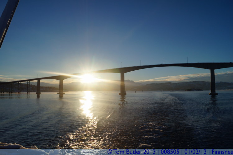 Photo ID: 008505, Departing Finnsnes under the bridge, Finnsnes, Norway