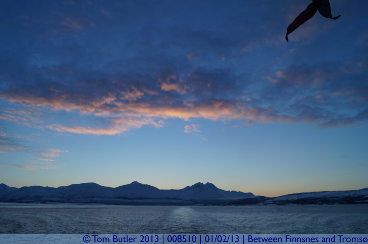 Photo ID: 008510, Twilight starts, On the Hurtigruten between Finnsnes and Troms, Norway