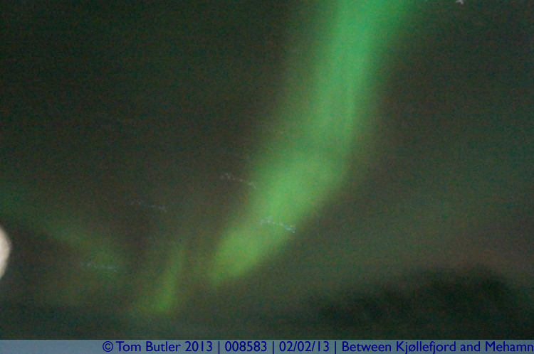 Photo ID: 008583, A curtain of light, On the Hurtigruten between Kjllefjord and Mehamn, Norway