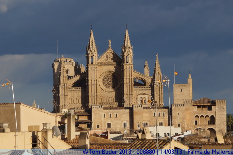 Photo ID: 008880, Looking across to the Cathedral, Palma de Mallorca, Spain