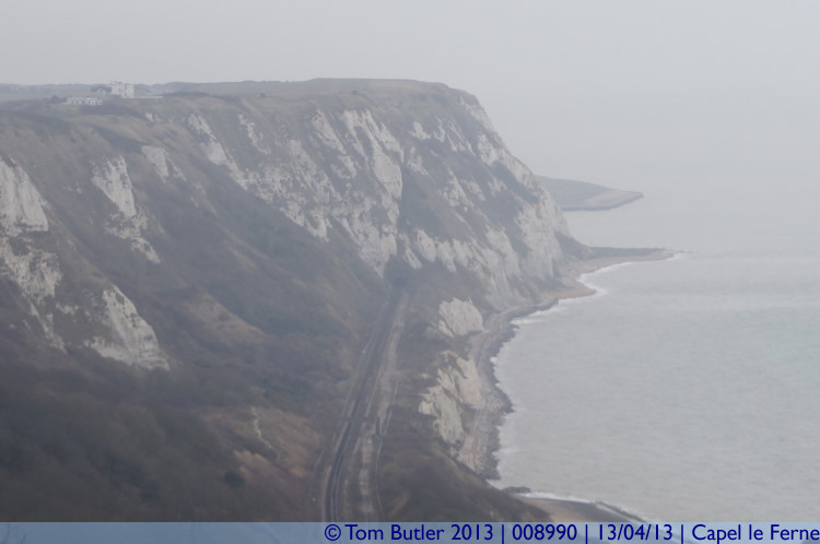 Photo ID: 008990, The railway disappears into Dover's white cliffs, Capel le Ferne, England