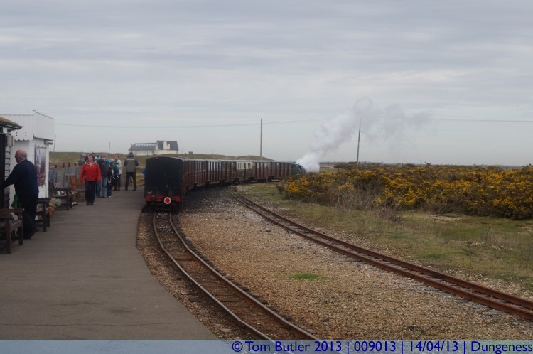 Photo ID: 009013, The train heads back towards Hythe, Dungeness, England