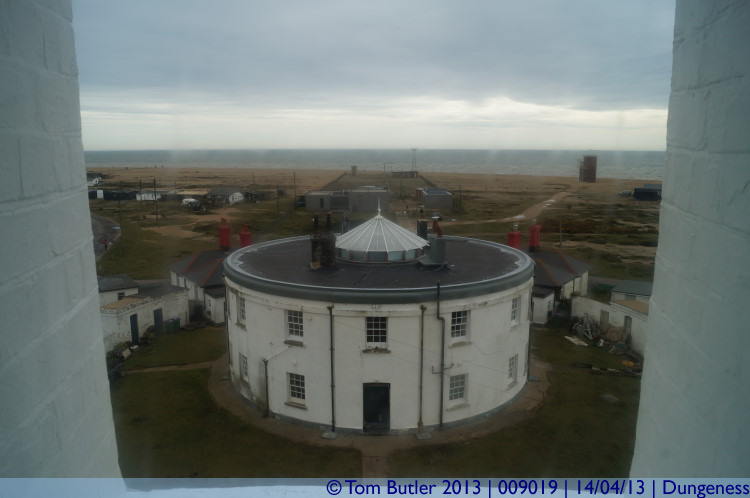 Photo ID: 009019, The very old lighthouse, seen from the old lighthouse, Dungeness, England