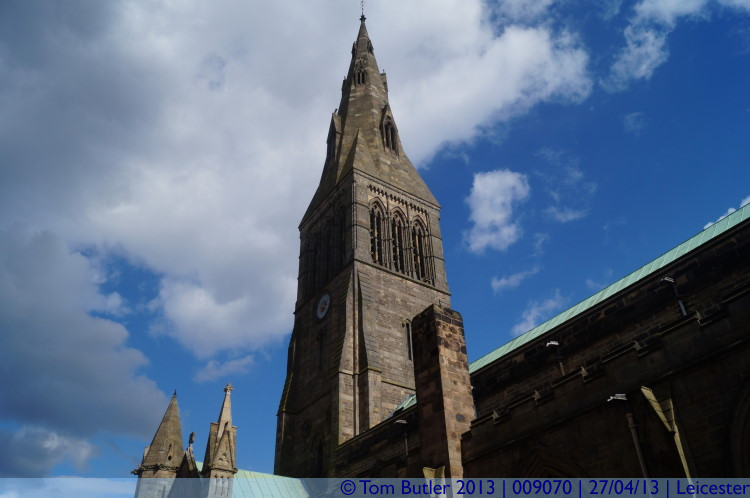 Photo ID: 009070, The spire of the Cathedral, Leicester, England
