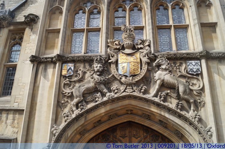 Photo ID: 009201, Crest above Brasenose College, Oxford, England