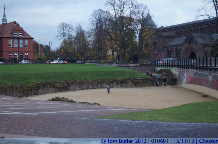Photo ID: 010601, Approaching the Amphitheatre, Chester, England