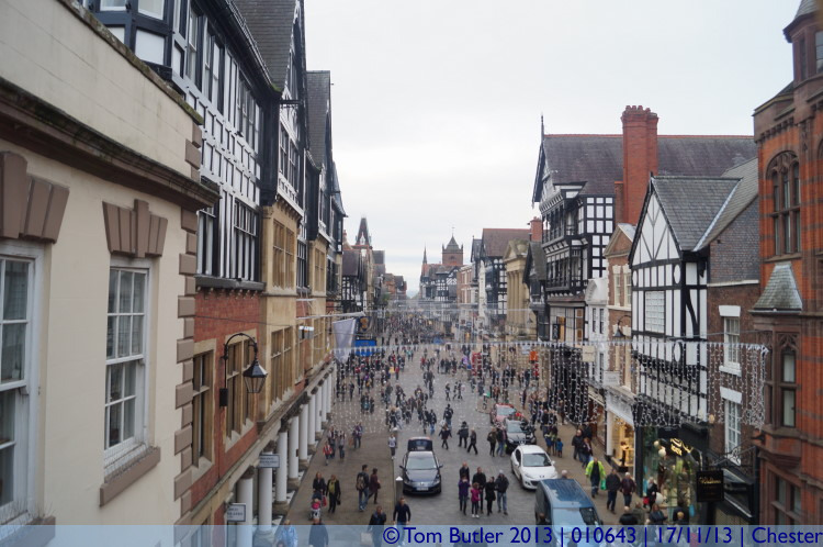 Photo ID: 010643, Looking along Eastgate, Chester, England
