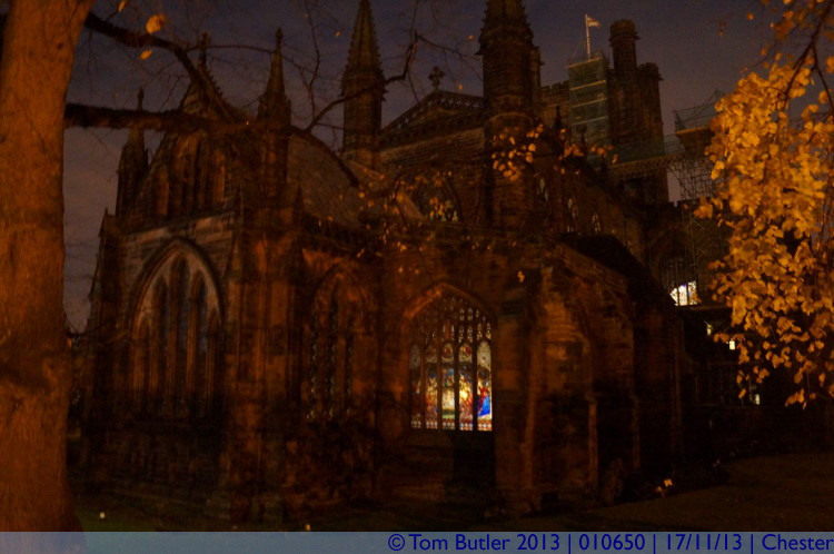Photo ID: 010650, The Cathedral at night, Chester, England