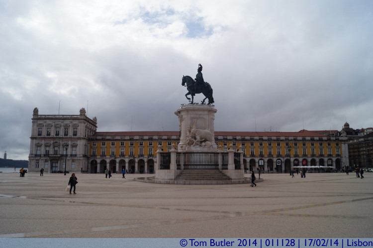 Photo ID: 011128, Statue in the Praa do Comrcio, Lisbon, Portugal