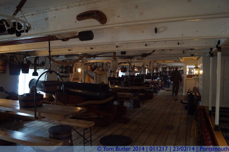 Photo ID: 011217, Gun deck, Portsmouth, England