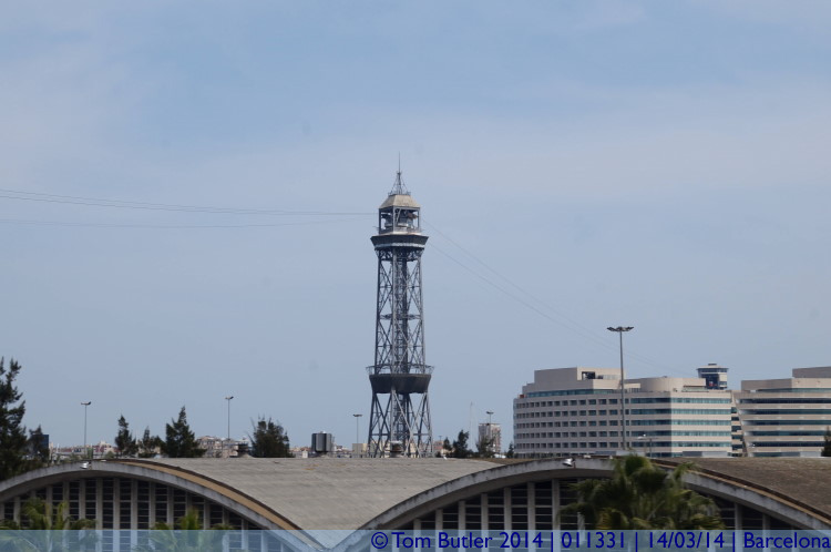 Photo ID: 011331, The central tower of the port cable car, Barcelona, Spain