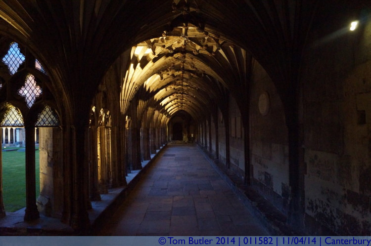 Photo ID: 011582, In the cloister, Canterbury, England