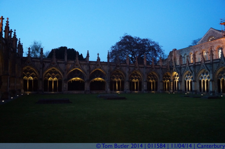 Photo ID: 011584, Cloister at dusk, Canterbury, England