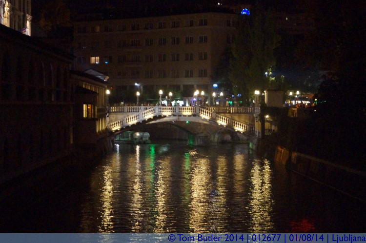 Photo ID: 012677, Looking towards the triple bridge, Ljubljana, Slovenia