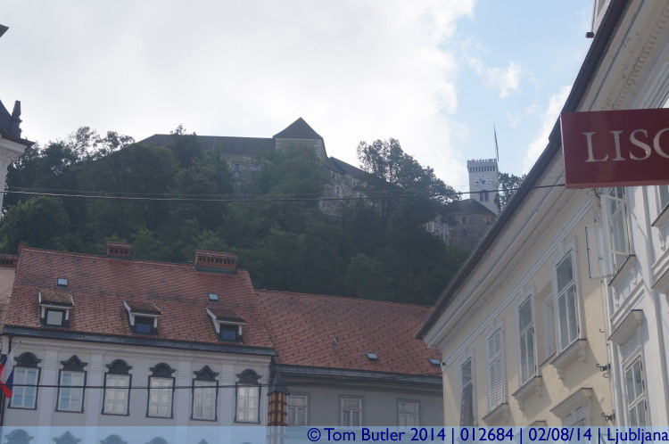 Photo ID: 012684, Looking up to the castle, Ljubljana, Slovenia