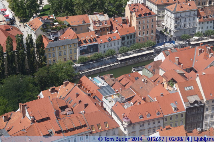 Photo ID: 012697, The river from the castle, Ljubljana, Slovenia