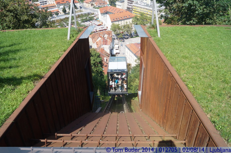 Photo ID: 012705, Funicular departs, Ljubljana, Slovenia