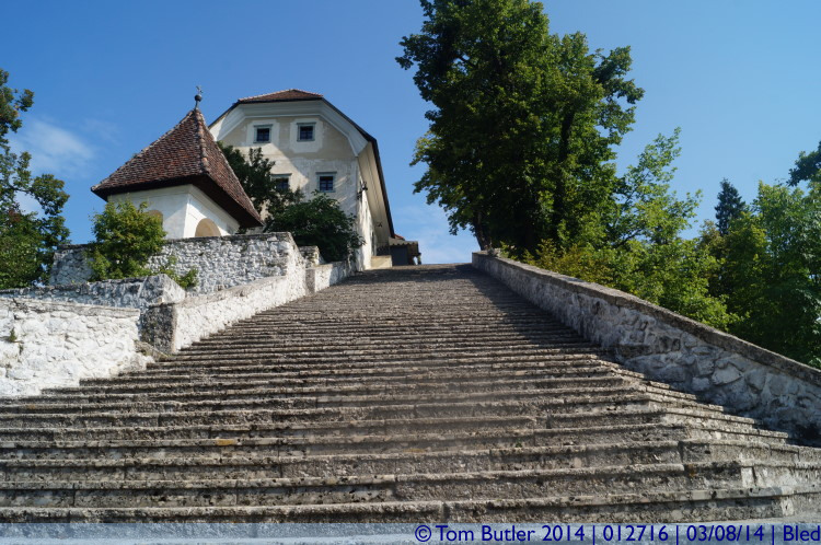 Photo ID: 012716, Climbing the island stairs, Bled, Slovenia