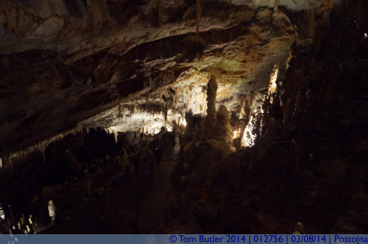 Photo ID: 012756, Looking down a cavern, Postojna, Slovenia