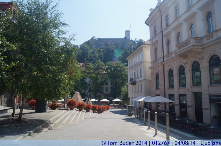 Photo ID: 012767, Castle from across the river, Ljubljana, Slovenia