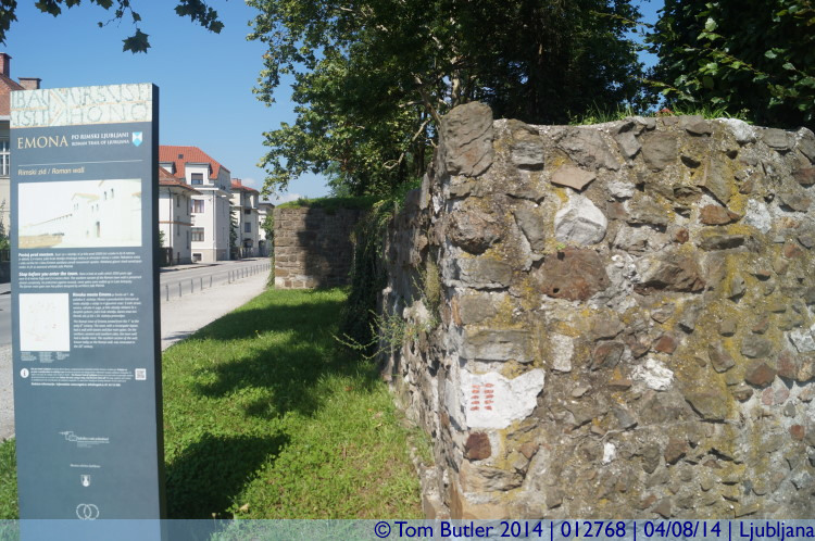 Photo ID: 012768, The walls of Emona, Ljubljana, Slovenia