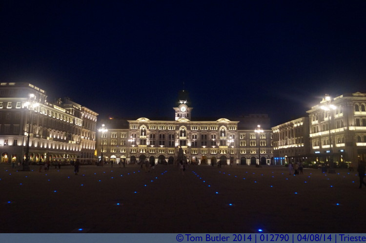 Photo ID: 012790, City Hall at night, Trieste, Italy