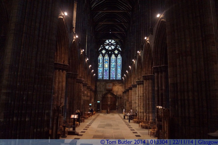 Photo ID: 013304, Looking down the Cathedral, Glasgow, Scotland