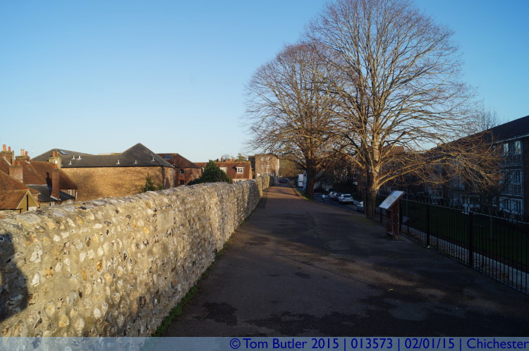 Photo ID: 013573, Looking along the walls, Chichester, England