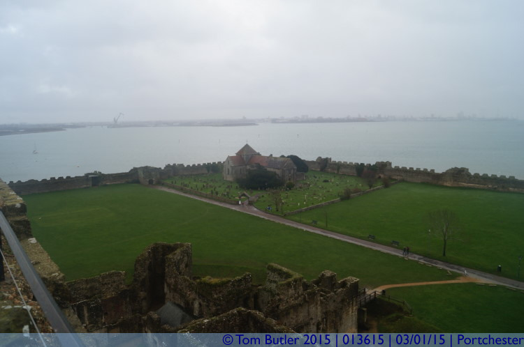 Photo ID: 013615, Across the Roman Fort, Portchester, England