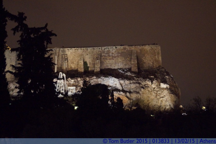 Photo ID: 013833, The edge of the Acropolis, Athens, Greece