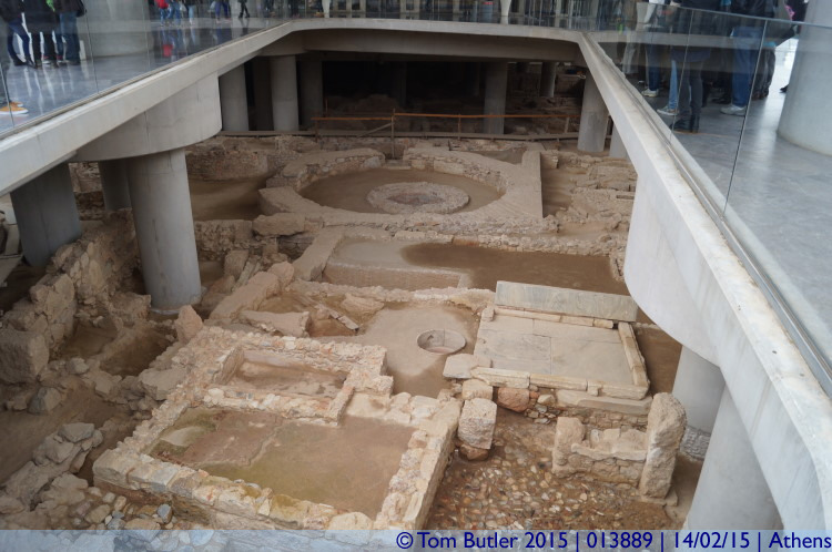 Photo ID: 013889, Ancient remains beneath the Acropolis Museum, Athens, Greece