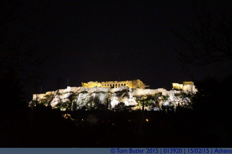 Photo ID: 013920, The Acropolis at night, Athens, Greece
