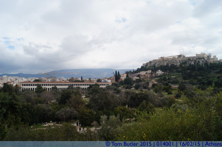 Photo ID: 014001, Stoa and Acropolis, Athens, Greece