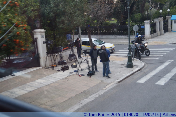 Photo ID: 014020, TV crews await a Euro Crisis, Athens, Greece