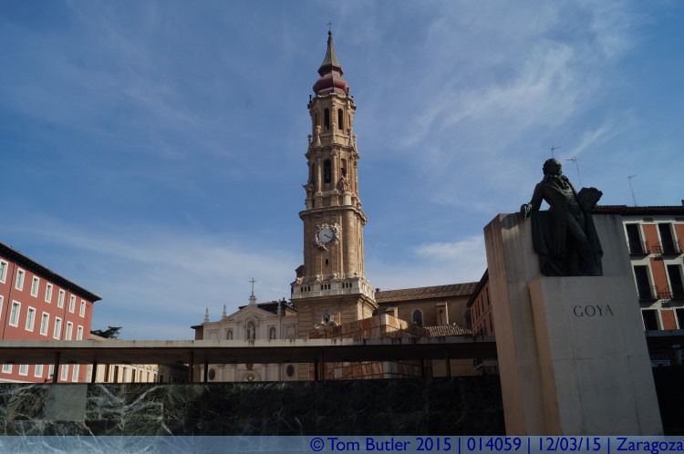 Photo ID: 014059, Goya and Cathedral, Zaragoza, Spain