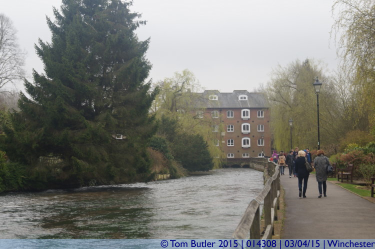 Photo ID: 014308, Looking along The Weirs, Winchester, England